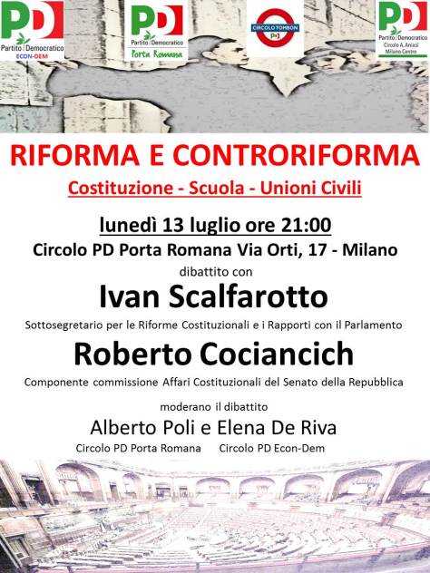 PD Porta Romana 13.7.15 Riforma e Controriforma