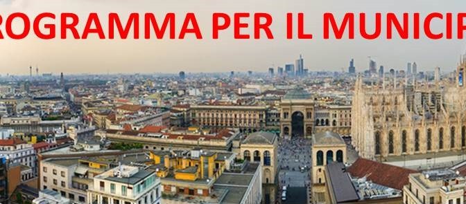 IL PROGRAMMA DELLA COALIZIONE DI CENTROSINISTRA PER IL MUNICIPIO 1 (EX ZONA 1)