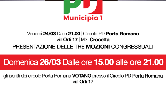 CONGRESSO 2017 – I PROSSIMI APPUNTAMENTI: PRESENTAZIONI, DIBATTITO E VOTO